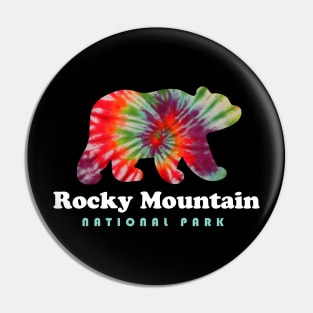 Rocky Mountain National Park Tie Dye Bear Rocky Mountains Pin