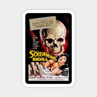 Classic Horror Movie Poster - The Screaming Skull Magnet