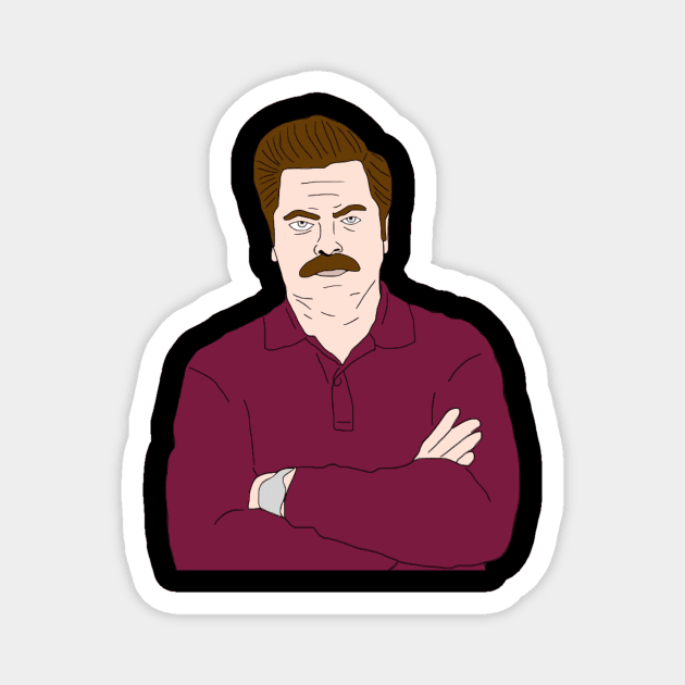 Ron Swanson Magnet by VideoNasties