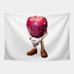 Me Asf Apple | Wapple | Apple with Face Meme | Unisex Tapestry