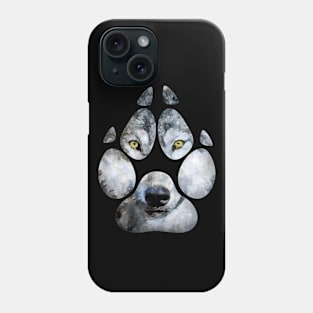 Dramabite Watercolor Watercolour Wolf Paw Wildlife Wild Wilderness outdoors Nature Phone Case