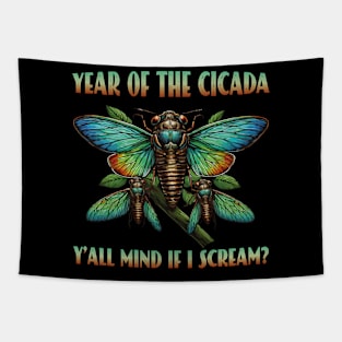 Brood Cicada Lover Year Of The Cicada 2024 Cicada Invasion Tapestry