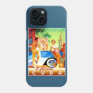 Havana Cuba Vintage Travel and Tourism Advertising Print Phone Case