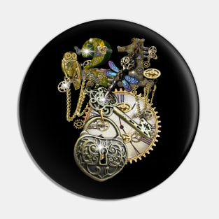 21st Steampunk Birthday girl Party-shirt Pin