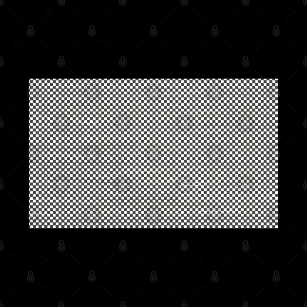 Checkboard Artwork Pattern Black White by Merchsides