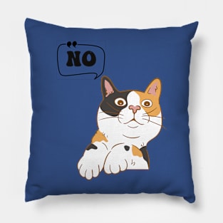 Cat Says No Pillow