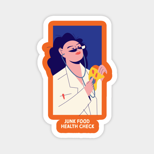 Junk food check Magnet by Nora Gazzar