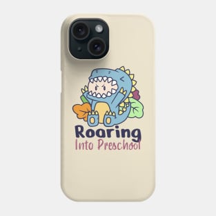 Roaring Into Preschool Cute baby in dinosaur costume Phone Case