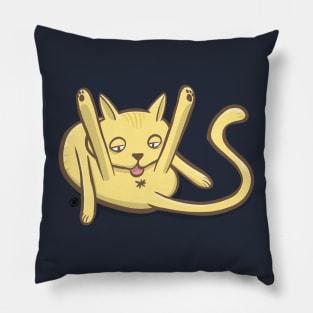 Cat licking his ass Pillow