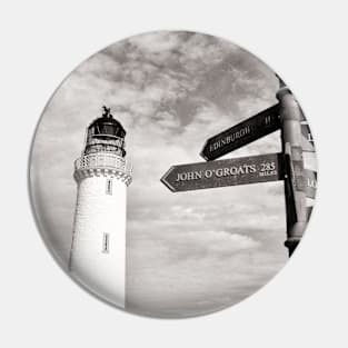 Distance signs near the lighthouse - Mull of Galloway, Scotland Pin