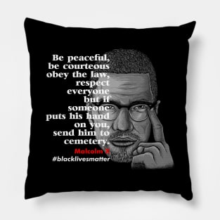 black lives matter malcolmx Pillow