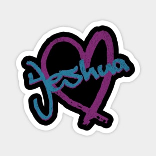 I Love Yeshua  Vintage 80's & 90' Purple and Blue Magnet