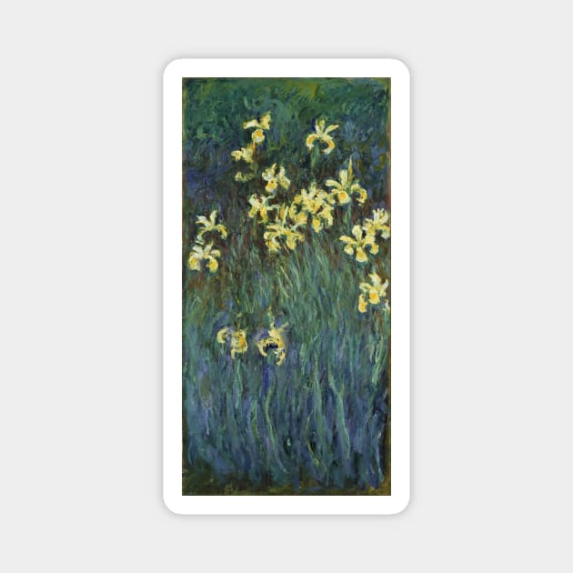 Yellow Irises by Claude Monet Magnet by MasterpieceCafe