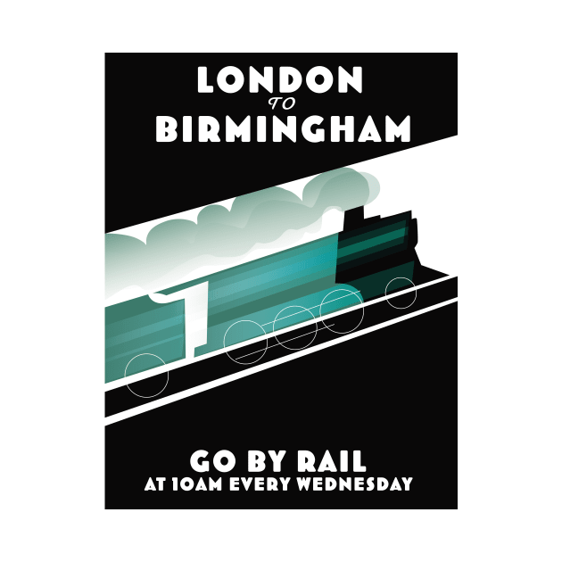 London to Birmingham Train poster by nickemporium1