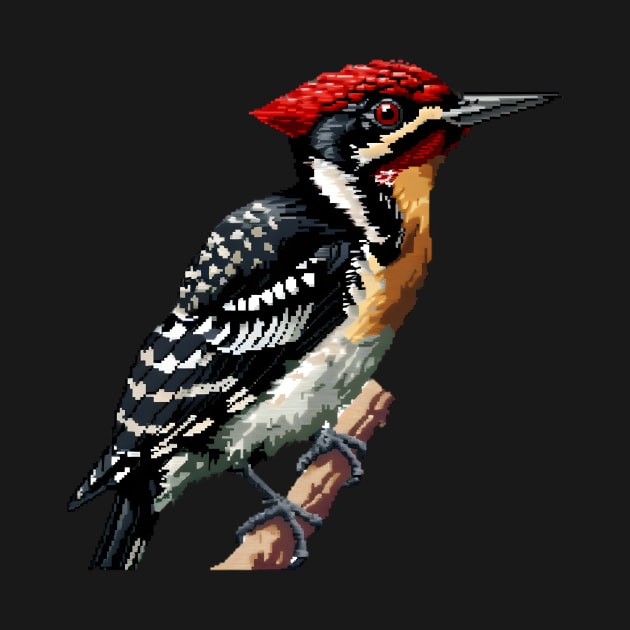 Pixelated Woodpecker Artistry by Animal Sphere