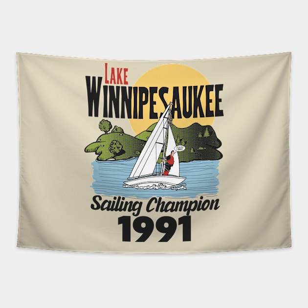 Lake Winnipesaukee Sailing Champion Tapestry by darklordpug