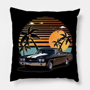 Chevrolet El Camino SS 1970 car sunset Pillow