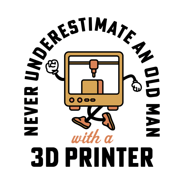 3D Printing Old Man with a 3D Printer 3D Filament by PodDesignShop