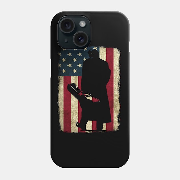 Ring of Fire Vintage American Flag Phone Case by Symmetry Stunning Portrait