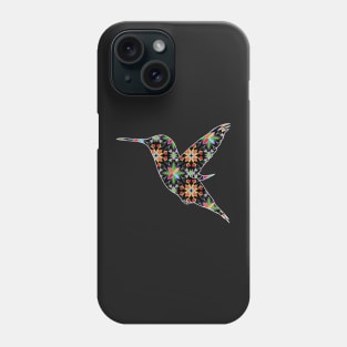 Floral hummingbird Phone Case