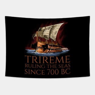 Trireme - Ruling The Seas - Ancient Greek Maritime History Tapestry