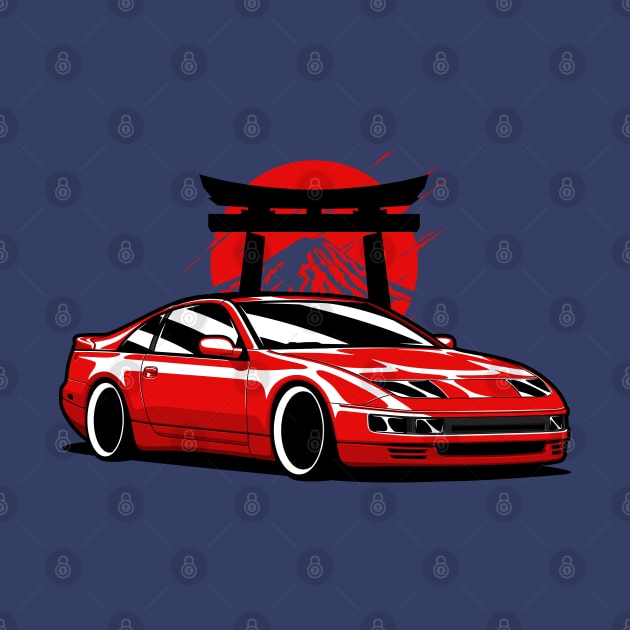 Red 300ZX Mountain by KaroCars