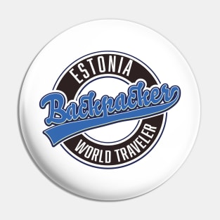 Estonia backpacker world traveler Pin