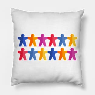 Paper People Chain Pillow