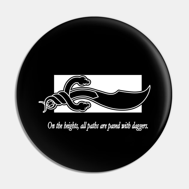 WOT Dagger Classic Chapter Icon With Quote Pin by Mandra