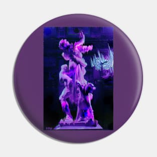 Vaporwave greek glitch statue Pin