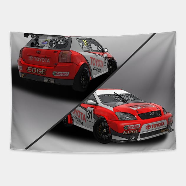 Toyota Corolla s2000 TRD Tapestry by PjesusArt