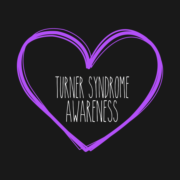 Turner Syndrome Awareness Heart Support by MerchAndrey