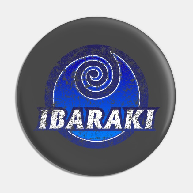 Ibaraki Prefecture Japanese Symbol Distressed Pin by PsychicCat