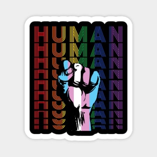 Pride LGBT Strong Hand Transgender Gay Rainbow Gift Magnet