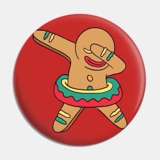 Cute Dabbing  Christmas Gingerbread Man Pin