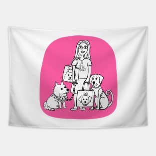 Vicky, Lacey & Iris (pink version) Tapestry