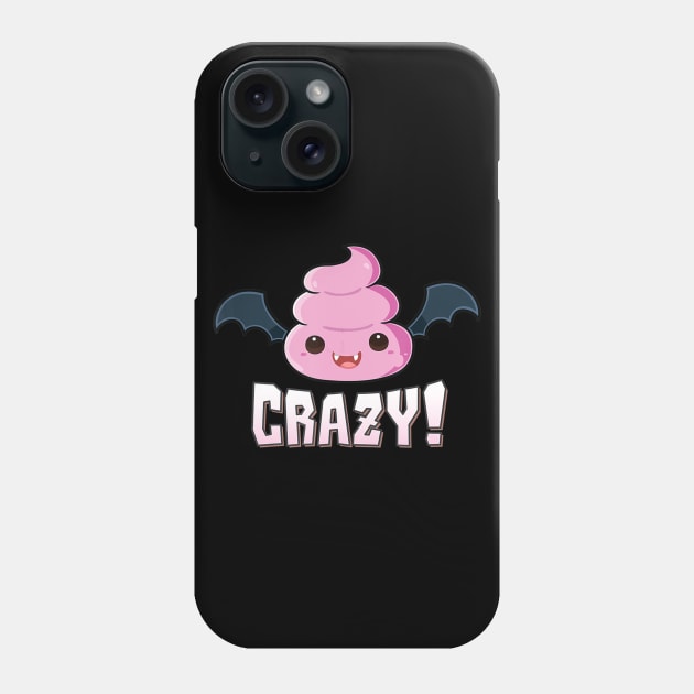 Batshit Crazy T Shirt Vampire Bat Poo Emoji Halloween Phone Case by klausgaiser