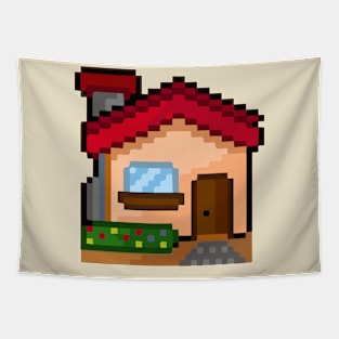 Pixel House Tapestry