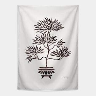 Black Bonsai Tapestry