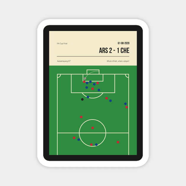 Arsenal Chelsea Aubameyang Goals Magnet by jornvanhezik