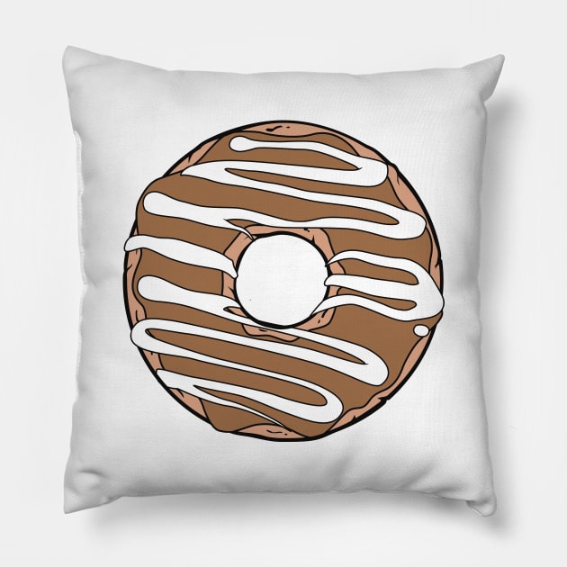 Caramel Donut, Doughnut, Glaze, Icing, Frosting Pillow by Jelena Dunčević