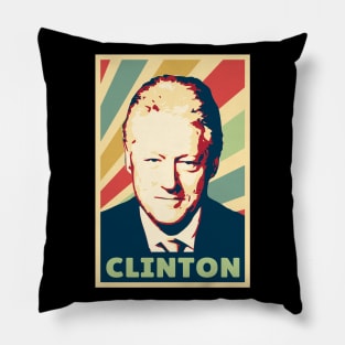 Bill Clinton Vintage Colors Pillow