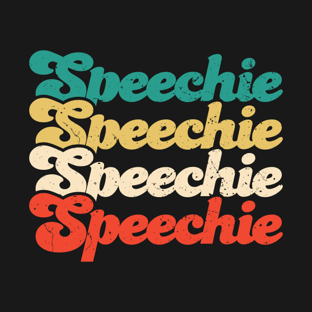 Im Just Speechie - Vintage Retro SLP Shirt for Speech Therapist by luisharun
