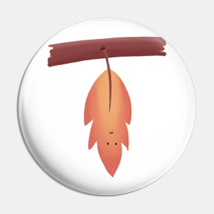 Hanging Autumn Leaf Illustration Pin