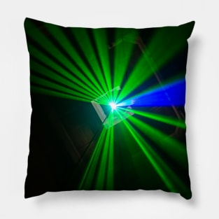 Laser Light Spectacle: A Symphony of Color Pillow