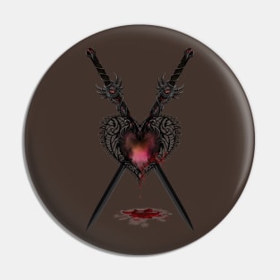 Vicious Heart (Brown) Pin