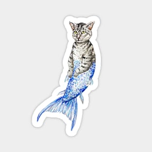 Grey Tabby Purrmaid Magnet