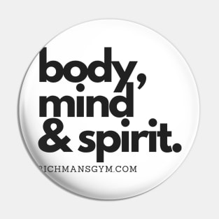 body, mind & spirit Pin