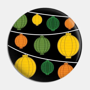 Lanterns | Green Yellow Orange Pin