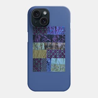 Dark blue textiles, mixed media, fiber artist Phone Case